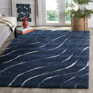 EBERN DESIGNS Hibben Dark Blue/Beige Rug
