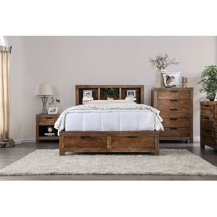 CANORA GREY Truston Solid Wood Panel Bed