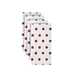 FABRIC TEXTILE PRODUCTS, INC. Polyester Polka Dots Square Napkin (Set of 12)