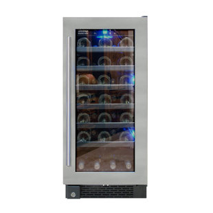 Vinotemp 14.96'' 34 Bottle Single Zone Built-In Wine Refrigerator