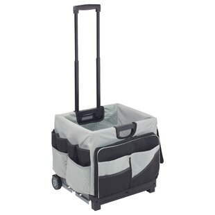 ECR4Kids Universal Rolling Cart with Canvas Organizer Bag, Mobile Storage