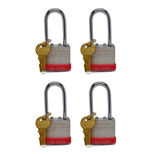 AFULAENTERPRISES Lion Locks 5PLS Keyed-Alike Padlock (Set of 4)