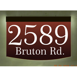 EZ STREET SIGNS 2 Line LED Address Sign with Solar Panel