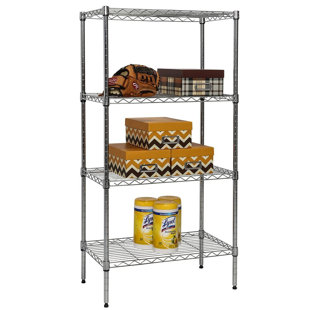 WFX UTILITY™ Metal Height -Adjustable Shelving Unit with Wheels