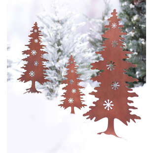 WIND & WEATHER 3 Piece Tree Garden Stake Set