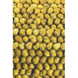 BRINK & CAMPMAN Cobble Handwoven Wool Yellow Rug