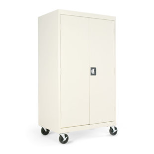 ALERA® Enclosed Mobile AV Cabinet in Putty