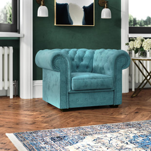 ASTORIA GRAND Nealy Upholstered Chesterfield Chair