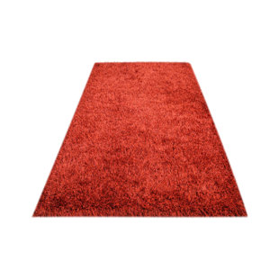 BAKERO Solid Colour Hand Woven Red Area Rug