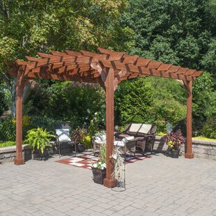 YARDCRAFT 12 Ft. W x 10 Ft. D Solid Wood Pergola