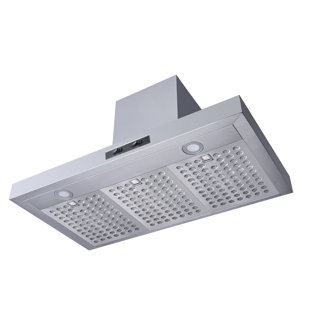 WINFLO 36" 282 CFM Convertible Wall Mount Range Hood in Stainless Steel