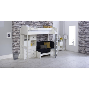 ISABELLE & MAX Melodie European Single (90 x 200cm) L-Shaped Bunk Bunk Bed with Bookcase