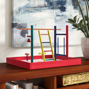 TUCKER MURPHY PET™ Charlan 10'' Wood Bird Play Gym for Table Top