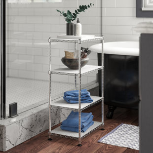 REBRILLIANT Tubbs Metal Freestanding Bathroom Shelves