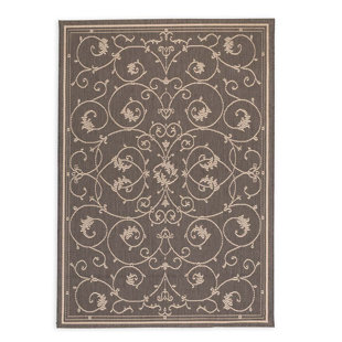 PLOW & HEARTH Veranda Flatweave Polypropylene Gray Indoor/Outdoor Area Rug