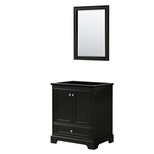 WYNDHAM COLLECTION Deborah 29.3" Single Bathroom Vanity Base and Mirror Only