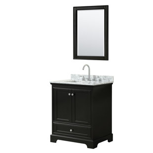 WYNDHAM COLLECTION Deborah 30" Single Bathroom Vanity Set with Mirror