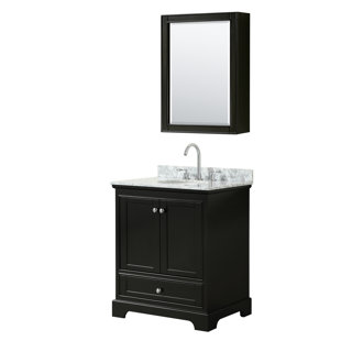WYNDHAM COLLECTION Deborah 30" Single Bathroom Vanity Set with Mirror