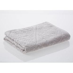 BRAMBLY COTTAGE Jacquard Damask Floral Bath Sheet