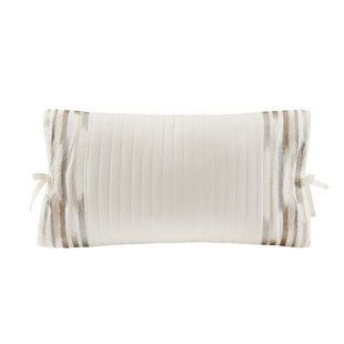 N Natori Hanae Embroidered Cotton Oblong Decorative Pillow