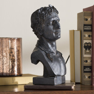 FLEUR DE LIS LIVING Black Resin Atticus Bust
