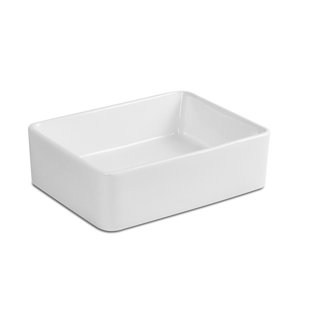 Icera Vista 15.75'' White Vitreous China Rectangular Vessel Bathroom Sink