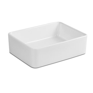 ICERA Vista Petite Vitreous China Rectangular Vessel Bathroom Sink