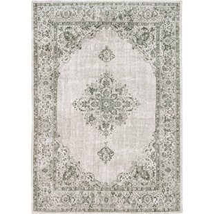 LOUIS DE POORTERE Khayma Fairfield Cotton Green Rug