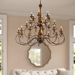 CANORA GREY Virat 24 - Light Dimmable Tiered Chandelier