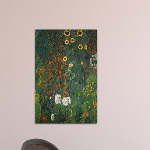 VAULT W ARTWORK " Farm Garden With Sunflowers 1912 " by Gustav Klimt