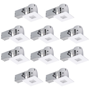 GLOBE ELECTRIC COMPANY 4'' Dimmable IC Rated Standard Recessed Lighting Kit (Set of 10)
