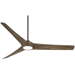 MINKA AIRE 84" Timber 3-Blade LED Propeller Ceiling Fan with Remote Control and Light Kit Included