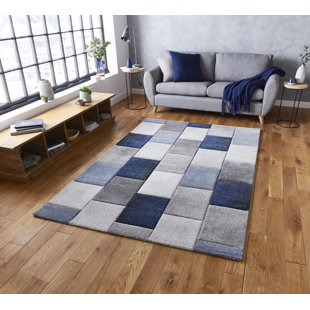 BRAYDEN STUDIO Jocelyn area rug Machine Woven Rectangle Grey/Blue