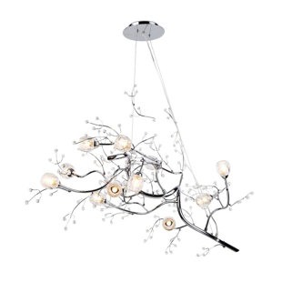 MERCER41 Moseley 12 - Light Dimmable Tree Like Branch Chandelier