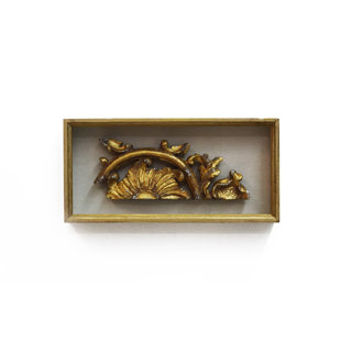 BLISS STUDIO Napoleon Handmade Glam Plants & Flowers Wall Decor on Solid Wood