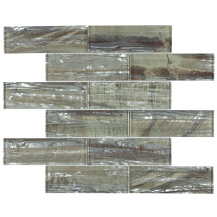 MOSAICTILEOUTLET Brick 2" x 6" Glass Mosaic Tile