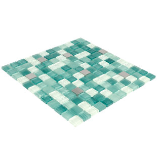MOSAICTILEOUTLET Squares 1" x 1" Glass Mosaic Tile