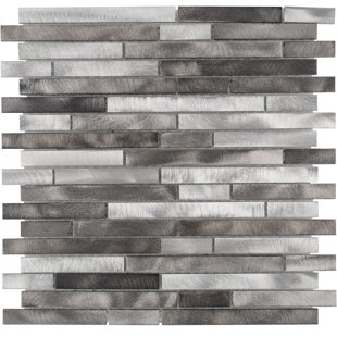 MOSAICTILEOUTLET Linear Metal Mosaic Sheet Wall Tile