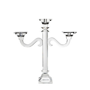 RICCI ARGENTIERI 18'' H Lead Free Crystal Tabletop Candelabra