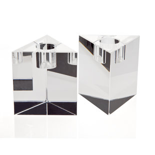 RICCI ARGENTIERI 3.05'' H Lead Free Crystal Tabletop Candlestick