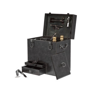 Ricci Argentieri Leather Box Bar Tool Set