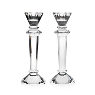 RICCI ARGENTIERI 8'' H Lead Free Crystal Tabletop Candlestick