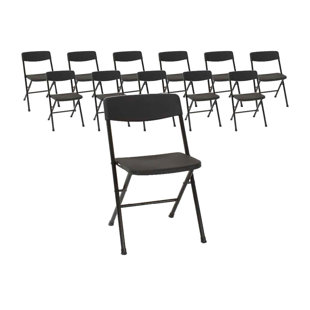 COSCO HOME AND OFFICE Resin Plastic/Resin Folding Chair (Set of 12)