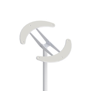 HEALTHCRAFT Angled Ceiling Top Plate in White (Add-On Kit for SuperPole), Adjustable 0-45 Degree