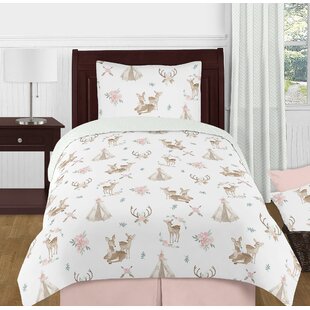 SWEET JOJO DESIGNS Deer Floral Comforter Set