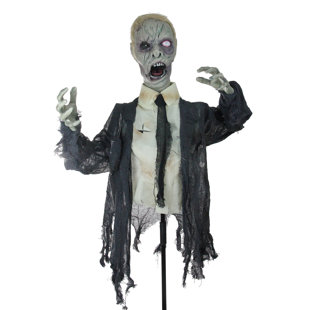 NORTHLIGHT SEASONAL 19" Groundbreaking Animated Zombie Halloween Decoration
