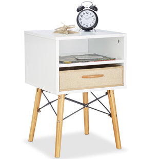 NORDEN HOME Annalise Solid Wood Bedside Table
