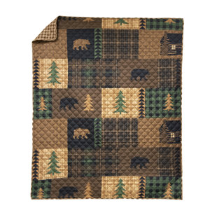 DONNA SHARP Bear Quilted Throw Blanket