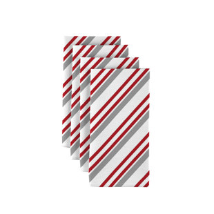 FABRIC TEXTILE PRODUCTS, INC. Peppermint Christmas Stripe 18" Napkins (Set of 12)