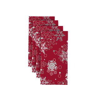 FABRIC TEXTILE PRODUCTS, INC. Polyester Floral Square Napkin (Set of 12)